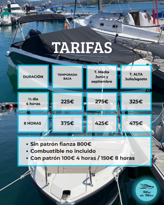 precios alquilar lancha vigo