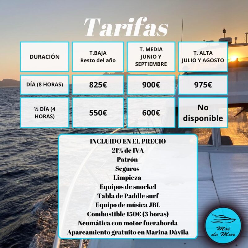 precios alquiler yate en vigo