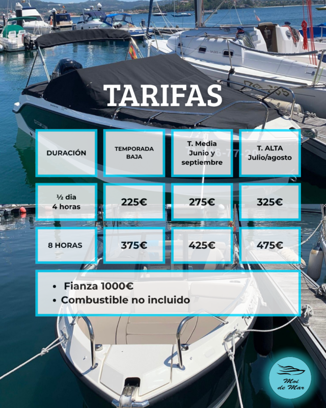 alquilar lancha precios vigo